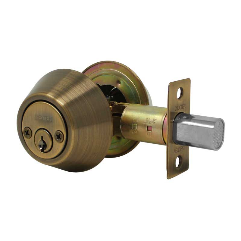 Cilindro de cerradura de latón macizo con 3 llaves de latón de 2.480 in  Andersen Cilindro de cerradura de puerta de tormenta Cilindro de puerta de