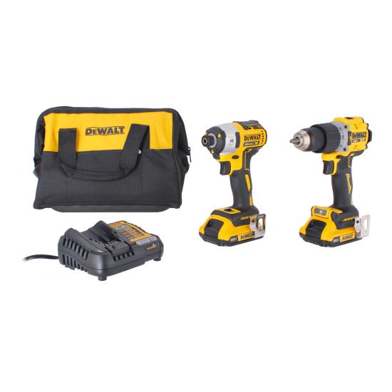 Combo de taladro percutor y atornillador de impacto 20 V MAX DCK2490D2 DeWalt