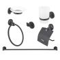 Juego de accesorios para baño negro mate 16250 Maxflu