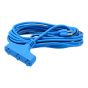 Extensión eléctrica 7.6 m uso rudo Power Block 3x16 AWG azul 2266 Sanelec