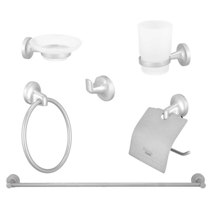 Juego de accesorios para baño gris 16251 Maxflu