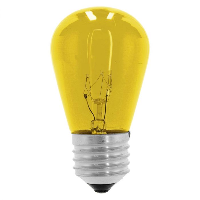 Lámpara incandescente S-14 11 W Amarillo 6002 Adir