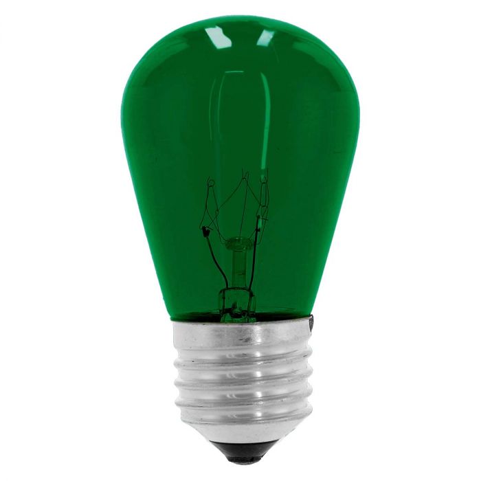 Lámpara incandescente S-14 11 W Verde 6003 Adir