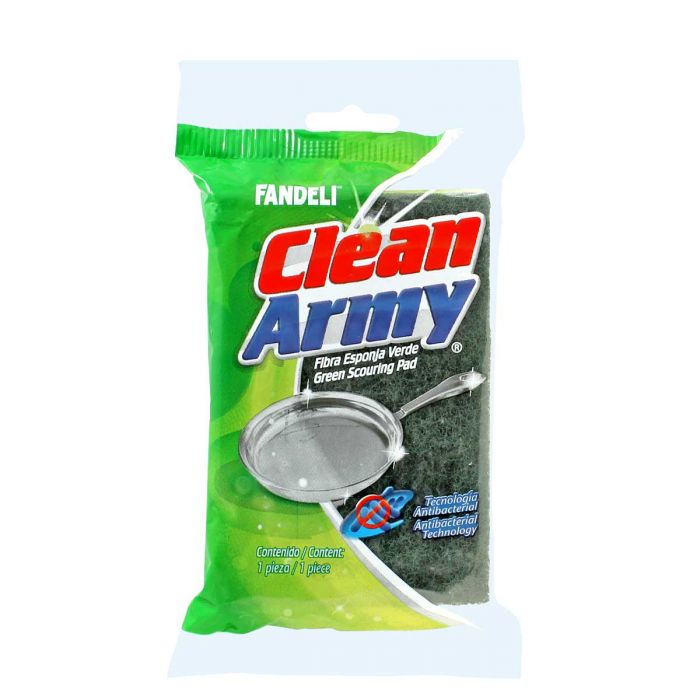 Fibra verde chica Clean Army 70151 Fandeli