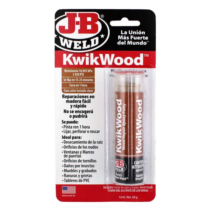 Masilla epóxica para reparación de madera kwik Wood 28 gramos 8257SPA JB-WELD