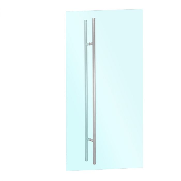Cerradura cuadrada para puerta de vidrio cromo J101 Axcent
