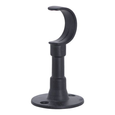 Soporte central cortado para tubo de 1" negro mate Lusar