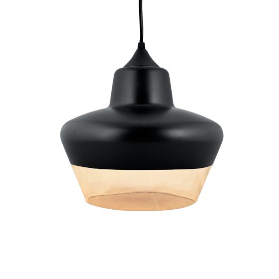 Luminario decorativo de cristal negro Gold Finish Ildir 5302 Adir