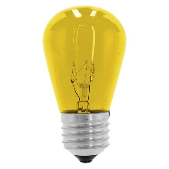 Lámpara incandescente S-14 11 W Amarillo 6002 Adir