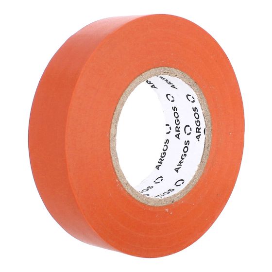 Cinta aislante de vinil naranja 19 mm x 18 metros 9750066 ARGOS