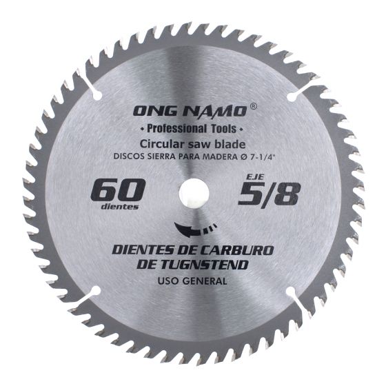 Disco sierra para corte de madera 7-1/4" x 60 D 760 ONG NAMO